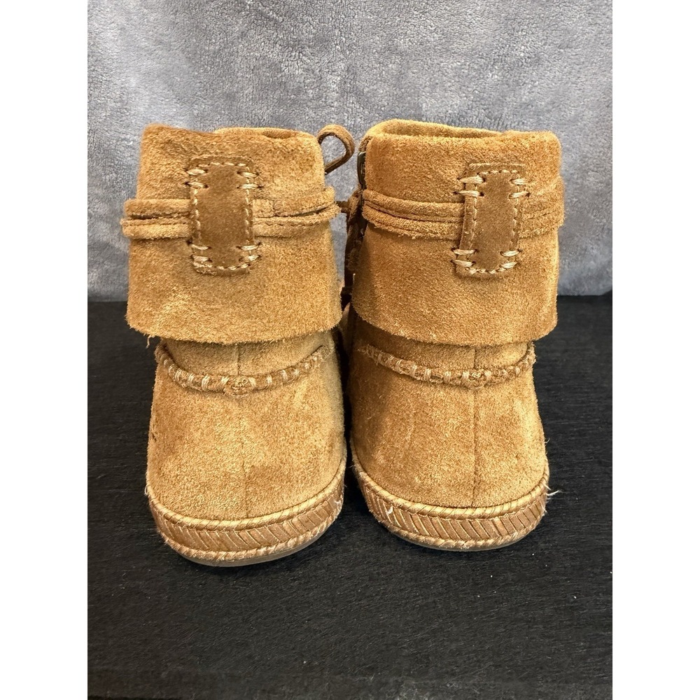 UGG Women's Reid Suede Leather Moccasin Booties, Size 7.5 - Picture 5 of 11